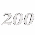 Palm Beach Marine Boat Raised Decal - 200 Model Silver Sticker