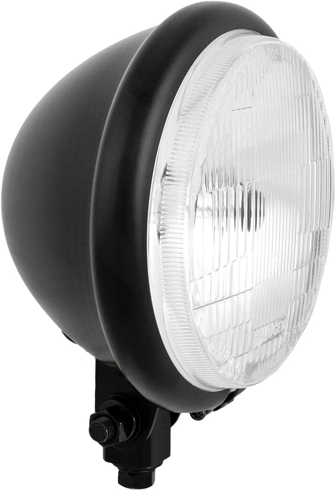 HardDrive 5.75 Inch Headlight Bottom Mount Satin Black for V-Twin Harley