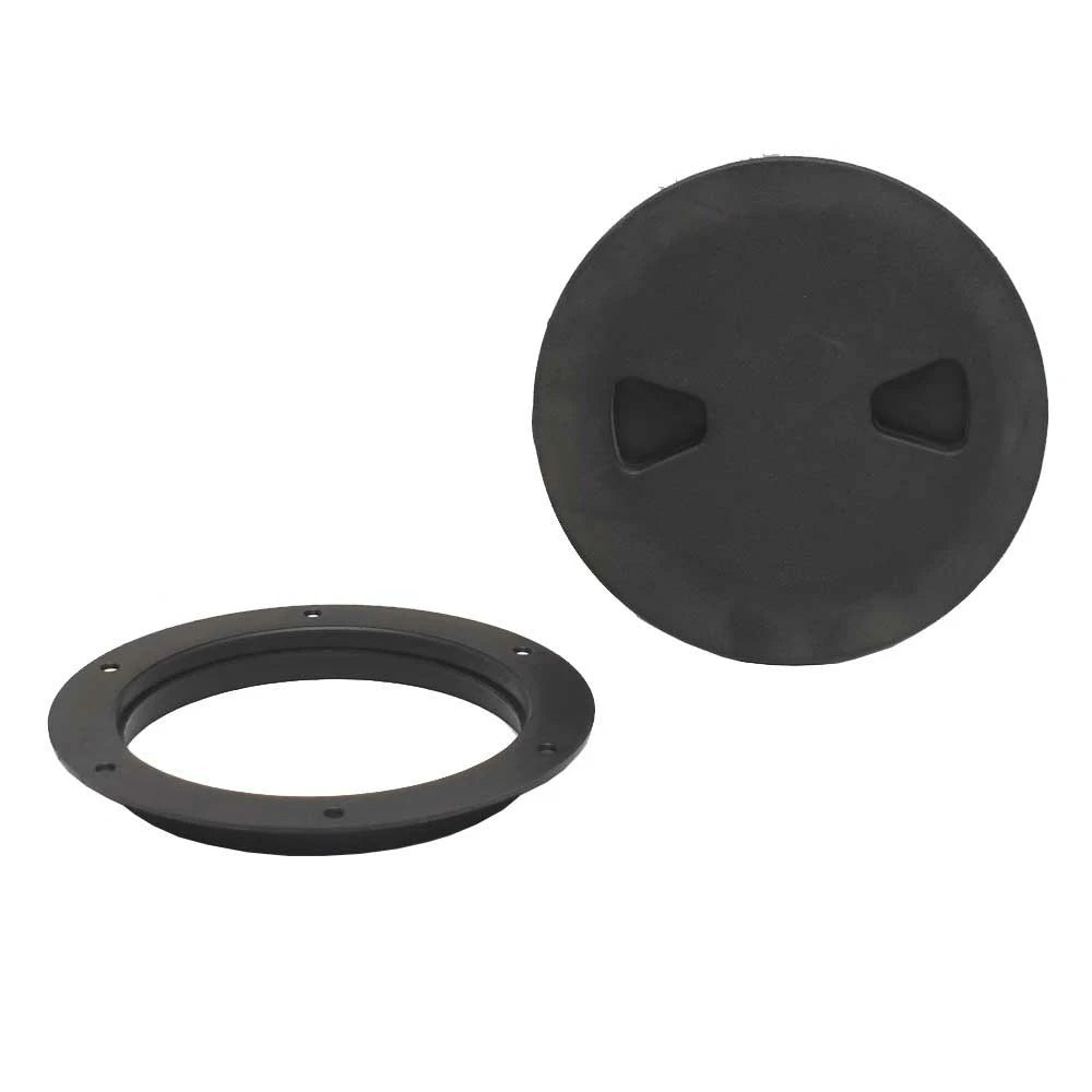 TH Marine Boat Twist Out Deck Plate DPS-6-1 - Crest 6 Inch Black