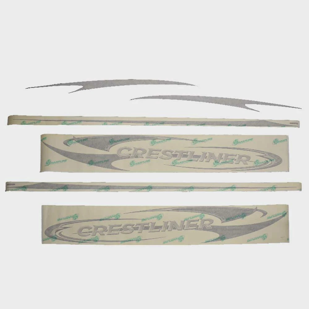 Crestliner Boat Graphic Hull Decals 2022397 - Super Hawk (set of 6)