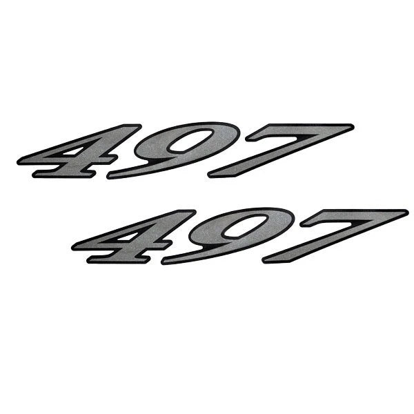 Cruisers Yachts Boat Decal Stickers 138342-03 - 497 Silver Stickers (pair)