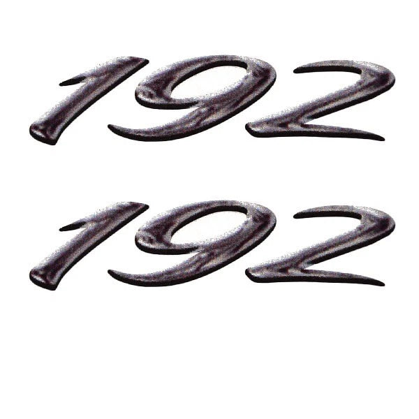 Rinker Boat Brand Decal - 192 Black Gray Stickers (pair)