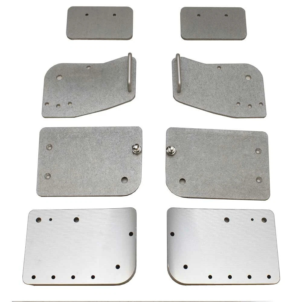 Moomba Boat Trim Plates 115172 - Flow Surf Aluminum (kit)