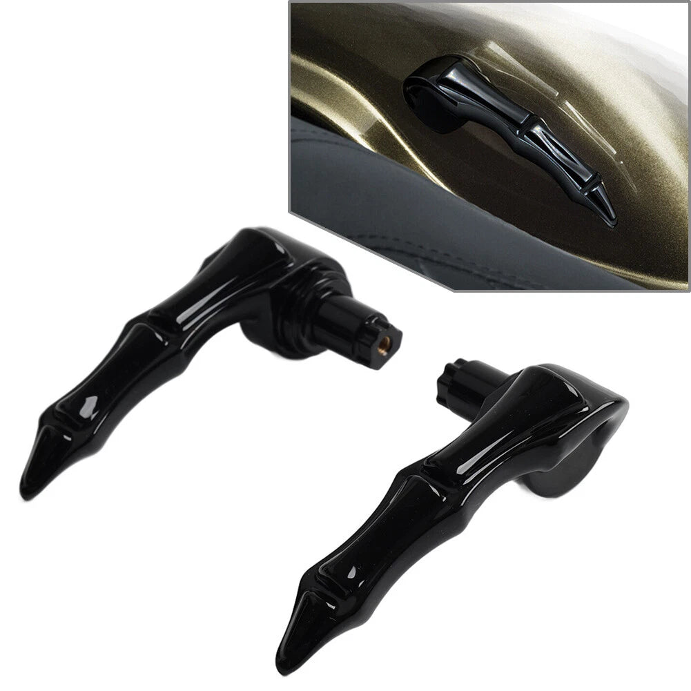 Black Saddlebag Skull Fingers Latch Handles for Harley Touring Bagger 2014-up US