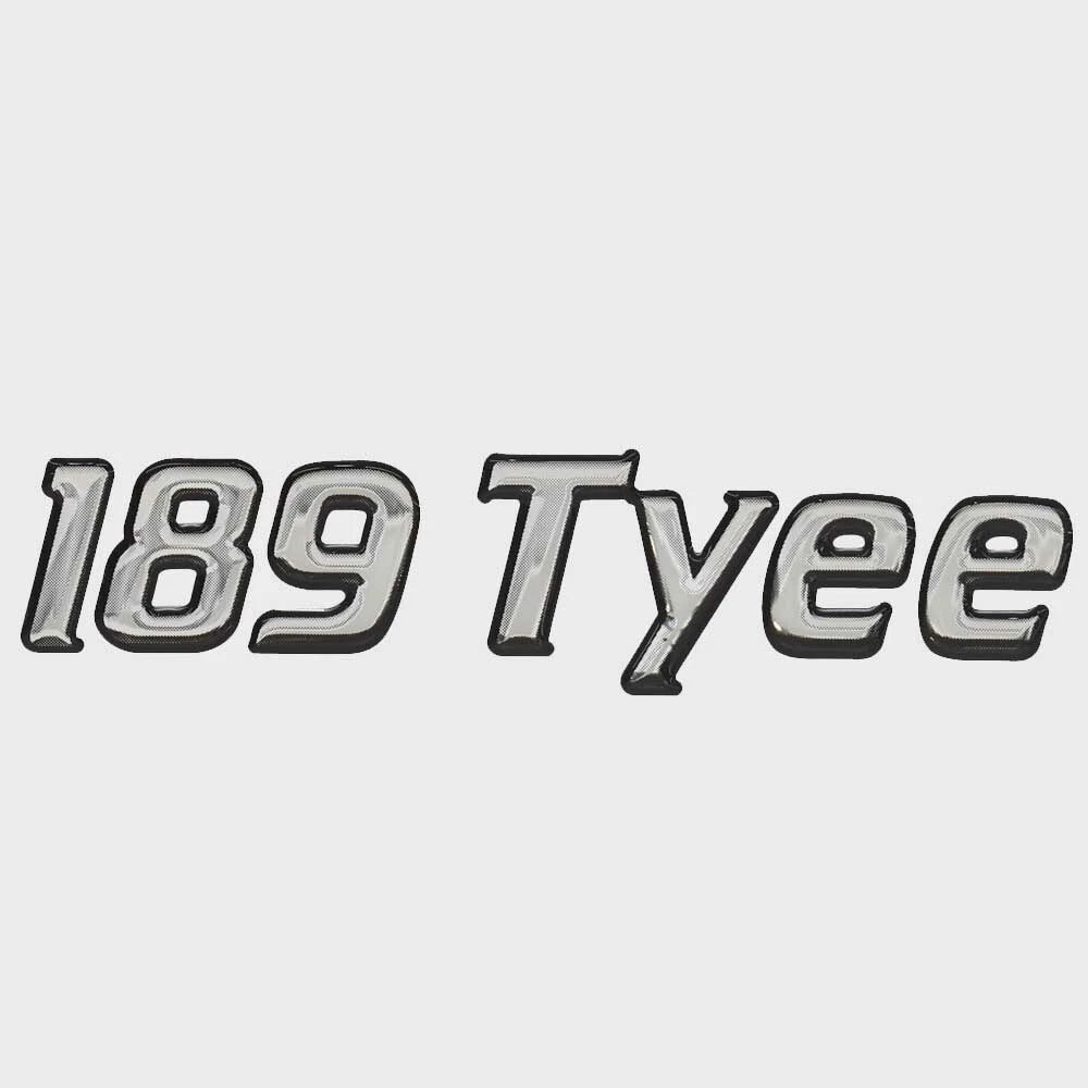 Lund Boat Raised Emblem Decal 2240707 - 189 Tyee Silver Black Sticker