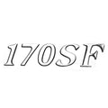Larson Boat Emblem Decal Sticker - Raised 170 SF Silver