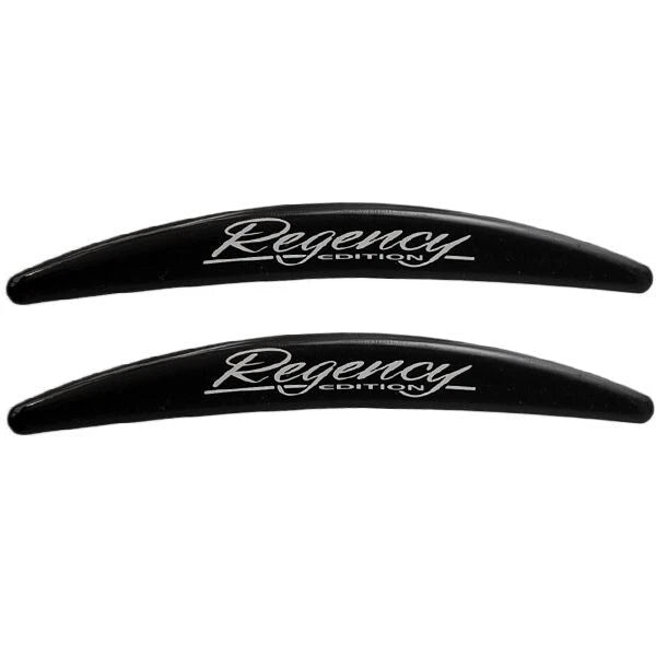 Tracker Boat Regency Edition Decal - Black/Silver 4 1/4 Inch (pair)