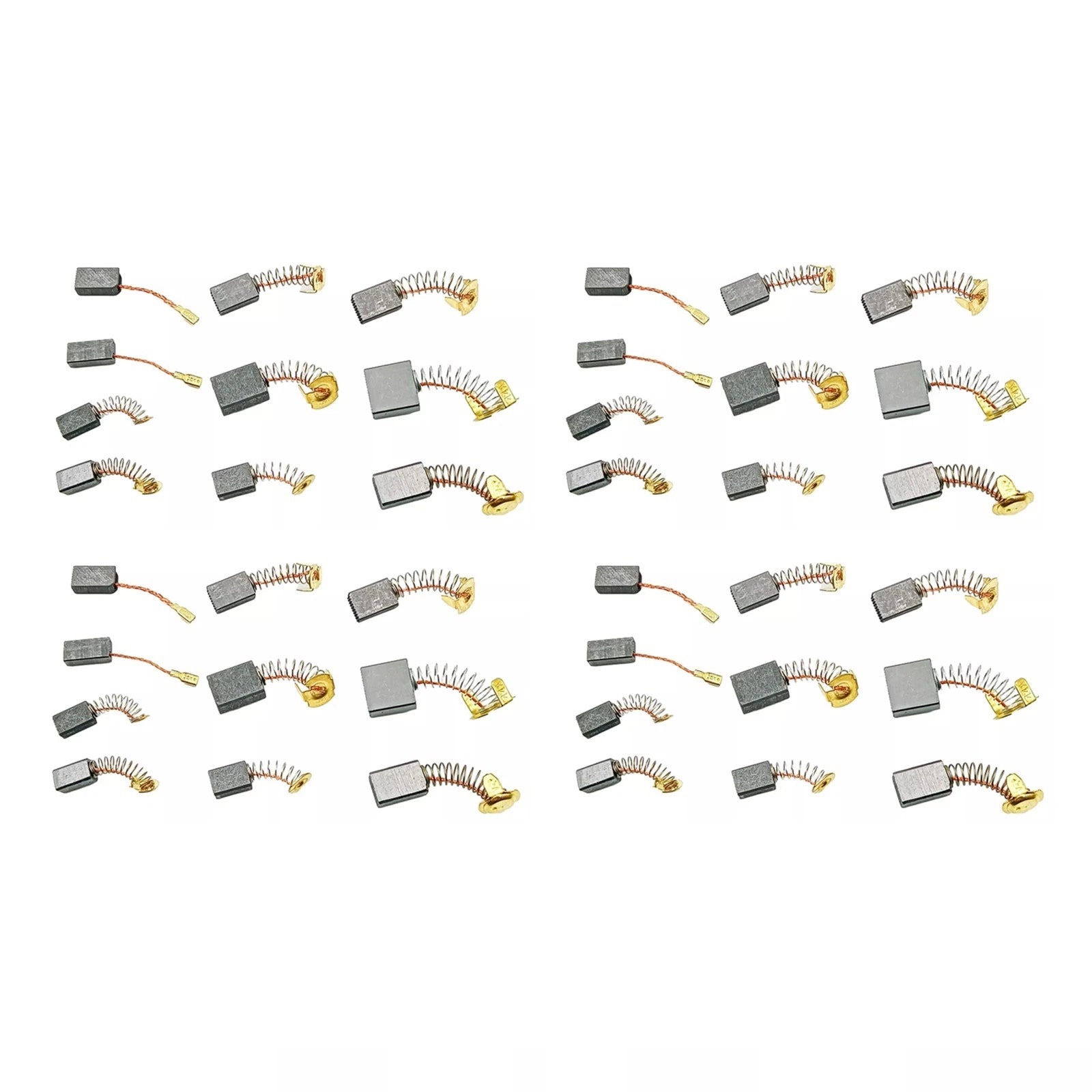 40Pcs 10 Sizes Electric Motor Carbon Brushes Replacement for Power Tool Parts