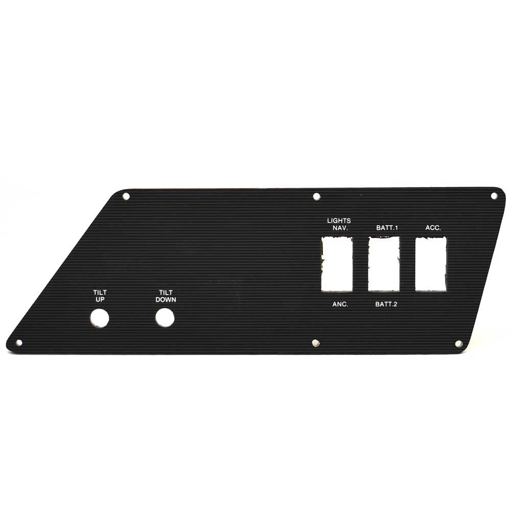 Bass CAT Boat Blank Switch Panel - 13 3/8 X 4 1/2 Inch Striped