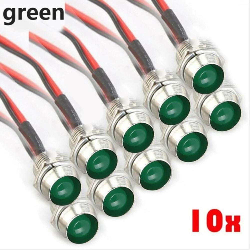 LED Indicator Light Boat Bulb DC 12V Green for DASH Panel Warn Light