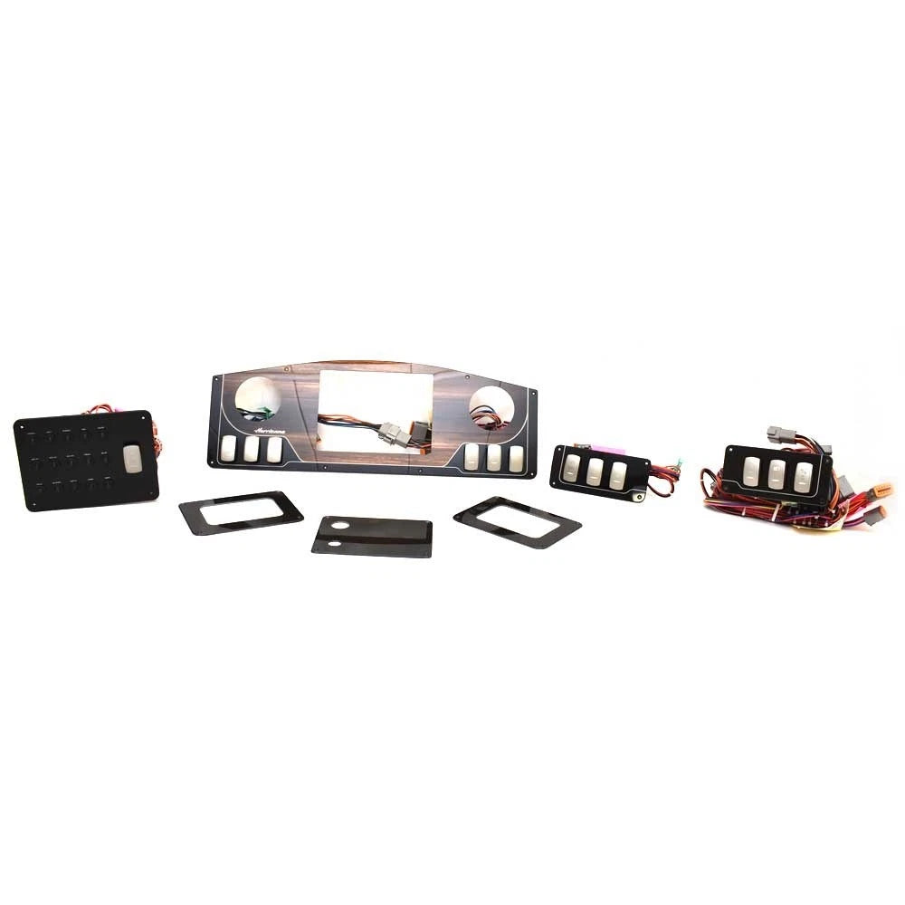 Hurricane Boat Dash Panel Kit 14906 - 2690 SD 7 Piece Woodgrain Black