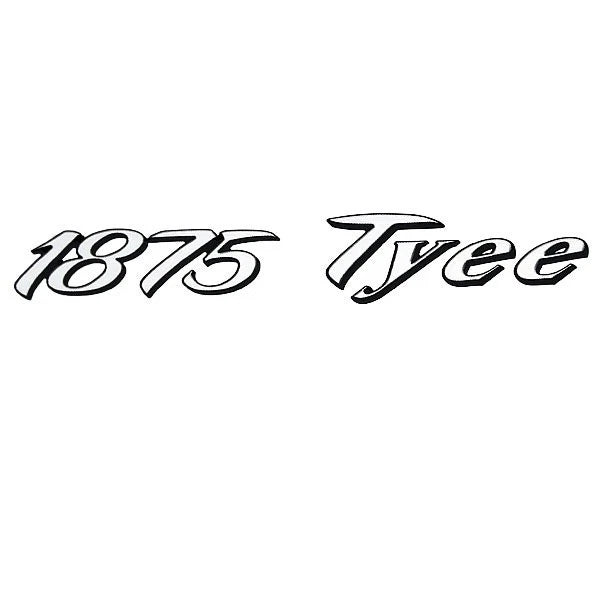 Lund Boat Decal 2089211 - 1875 Tyee Black Silver Vinyl 12 3/4 Inch