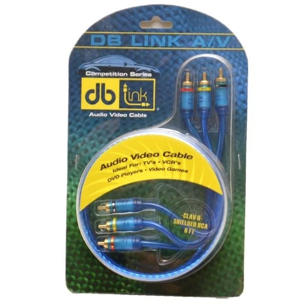 DB Link Boat RCA Cables 0322009 - 6ft Blue Competition Series