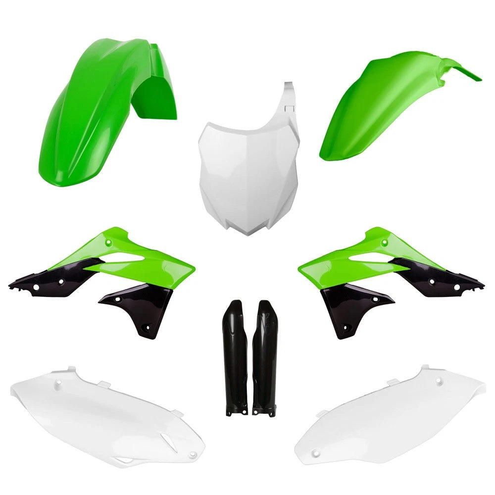POLISPORT PLASTIC KIT + FORK GUARDS KAWASAKI KX250F 13-16, OEM 16
