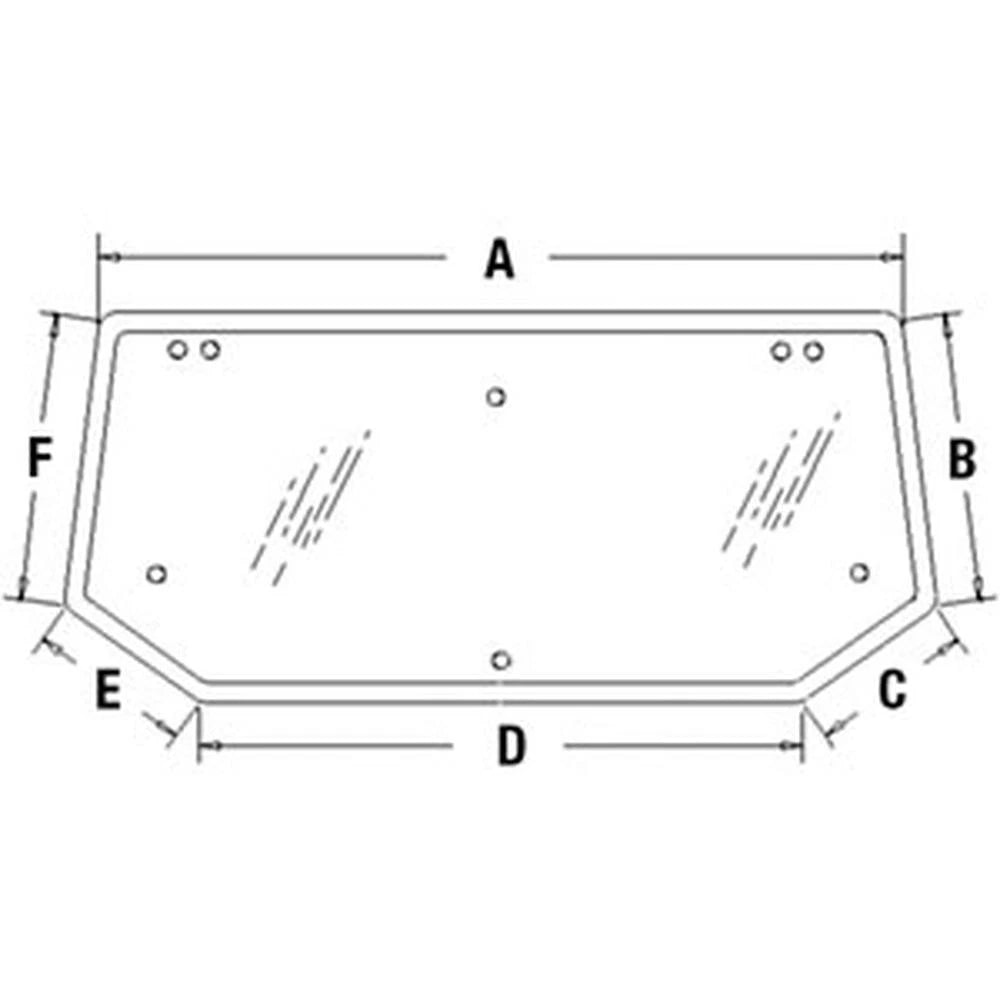 Cab Glass - Rear Upper Window Fits Case IH 82014988