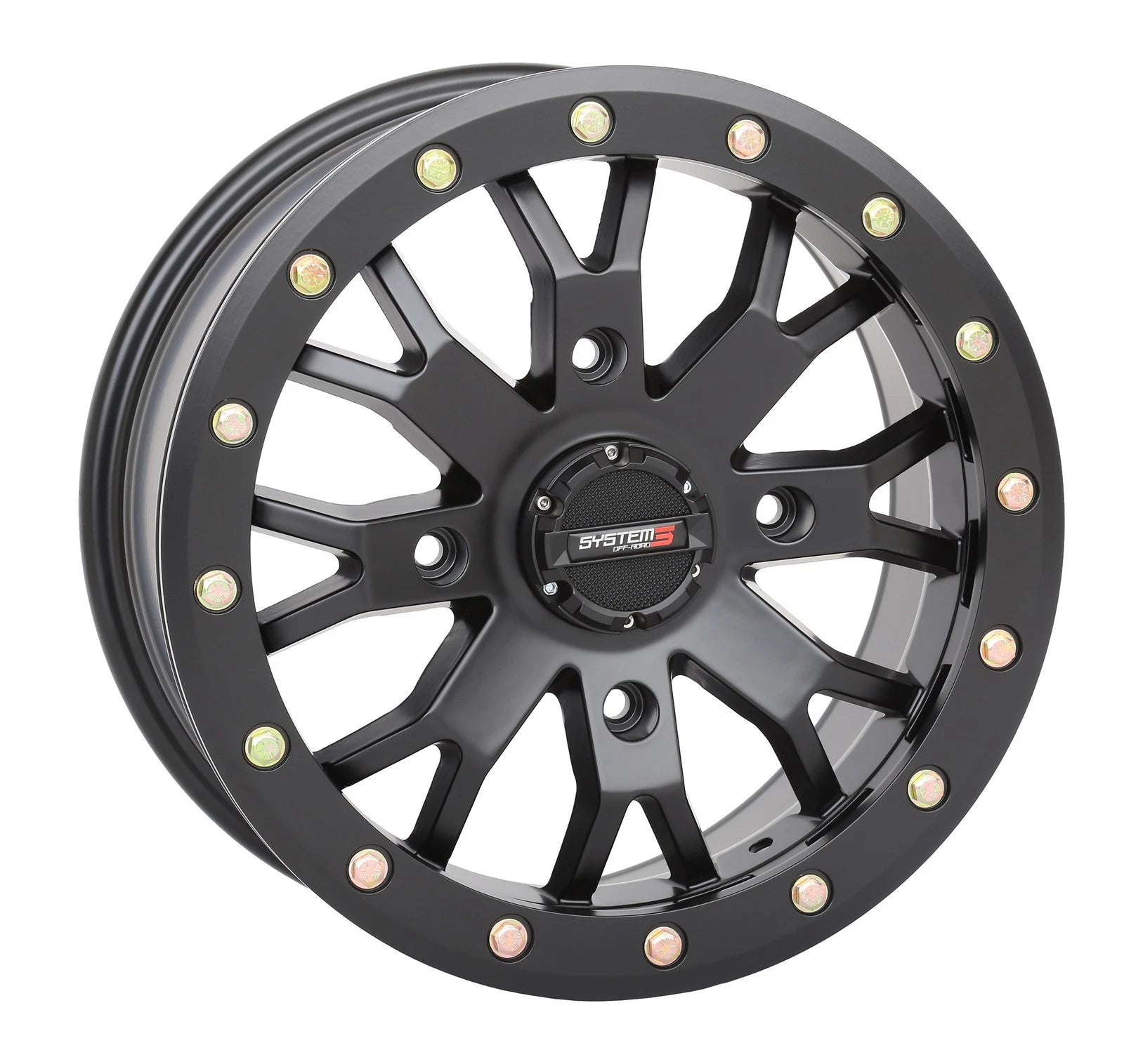SYSTEM 3 Sb4 Bl Wheel 15x10 5+5 Offset for Polaris ATV/UTV Models