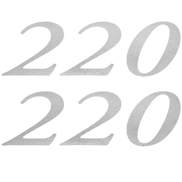 Weeres Pontoon Boat Decals 30000386 - 220 Metallic Silver (pair)