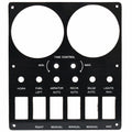 Bass CAT Boat Blank Time Control Panel - 7 1/4 X 8 1/4 Inch Black