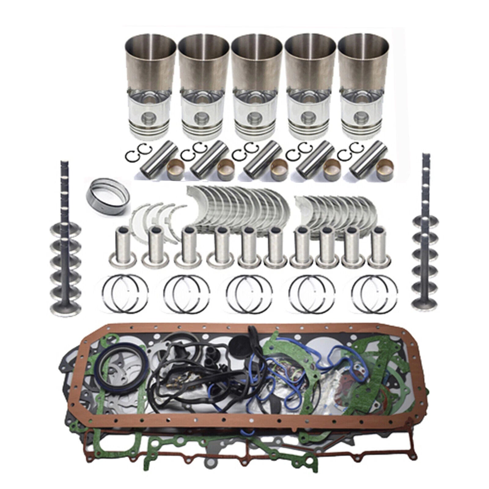 5 Cylinder Overhaul Rebuild Kit for Kubota Engine F2503