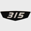 Cruisers Boat Raised Decal V2907400 - 315 Black Silver 2 5/8 Inch