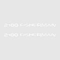 Lund Boat Decal 1987857 - 1998 2100 Fisherman White (pair)