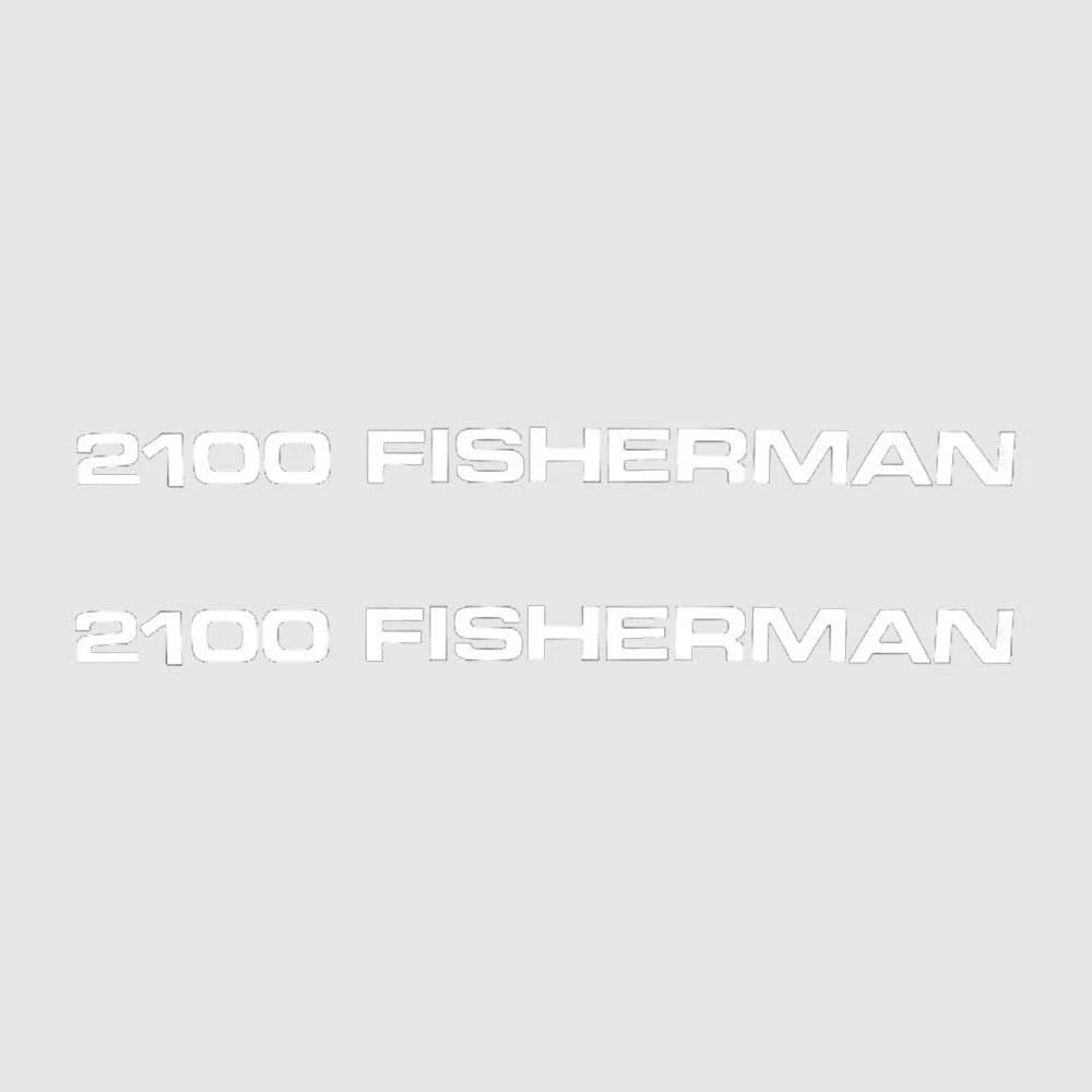 Lund Boat Decal 1987857 - 1998 2100 Fisherman White (pair)