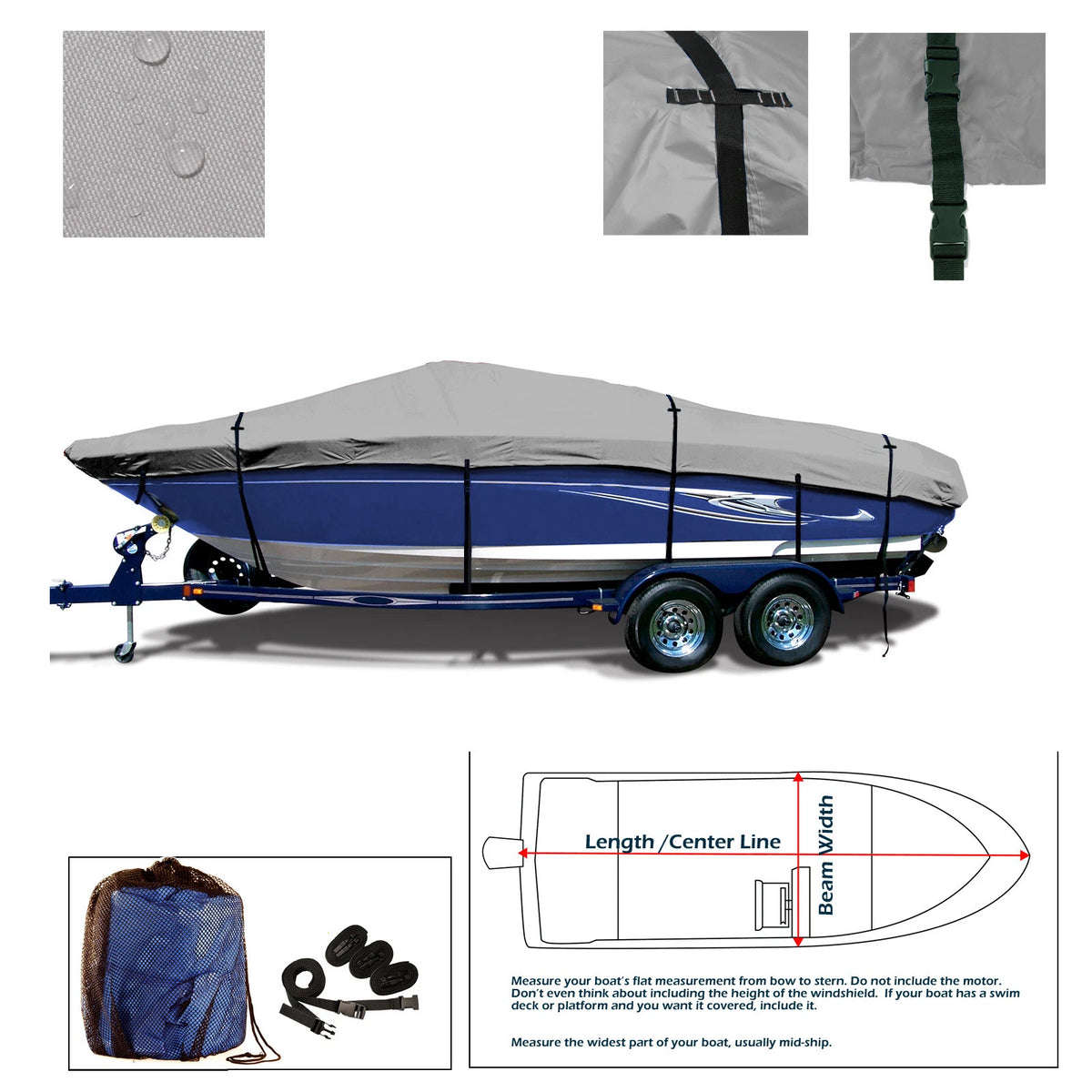 Apache 30 Rebel Powerboat Trailerable Performance Jet Storage Boat Cover Durable