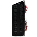 Ski Centurion Boat Breaker Panel - 3 X 8 3/8 Inch Black with 16 Breakers