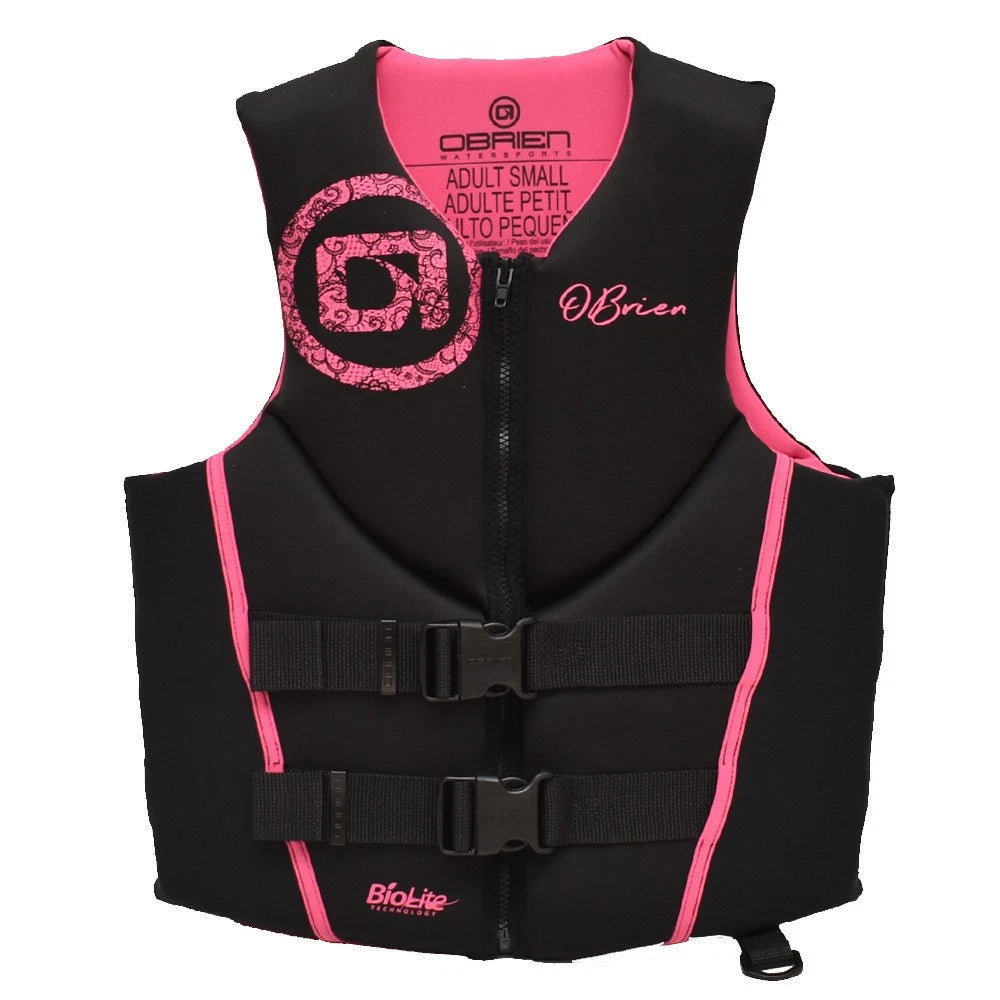 O'Brien Boat Life Jacket 2232434 - Traditional RS Pink - Black Small