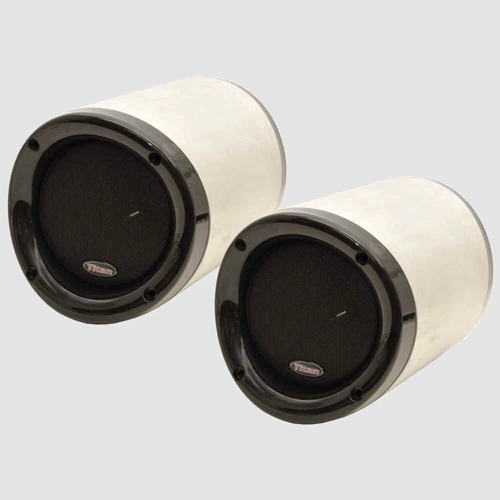 Malibu Boat Speaker Cans 6169251 - Titan Alpha I Aluminum Black (pair)