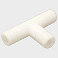 Boat Tee Fitting - 3/4 Inch Barbed White Plastic