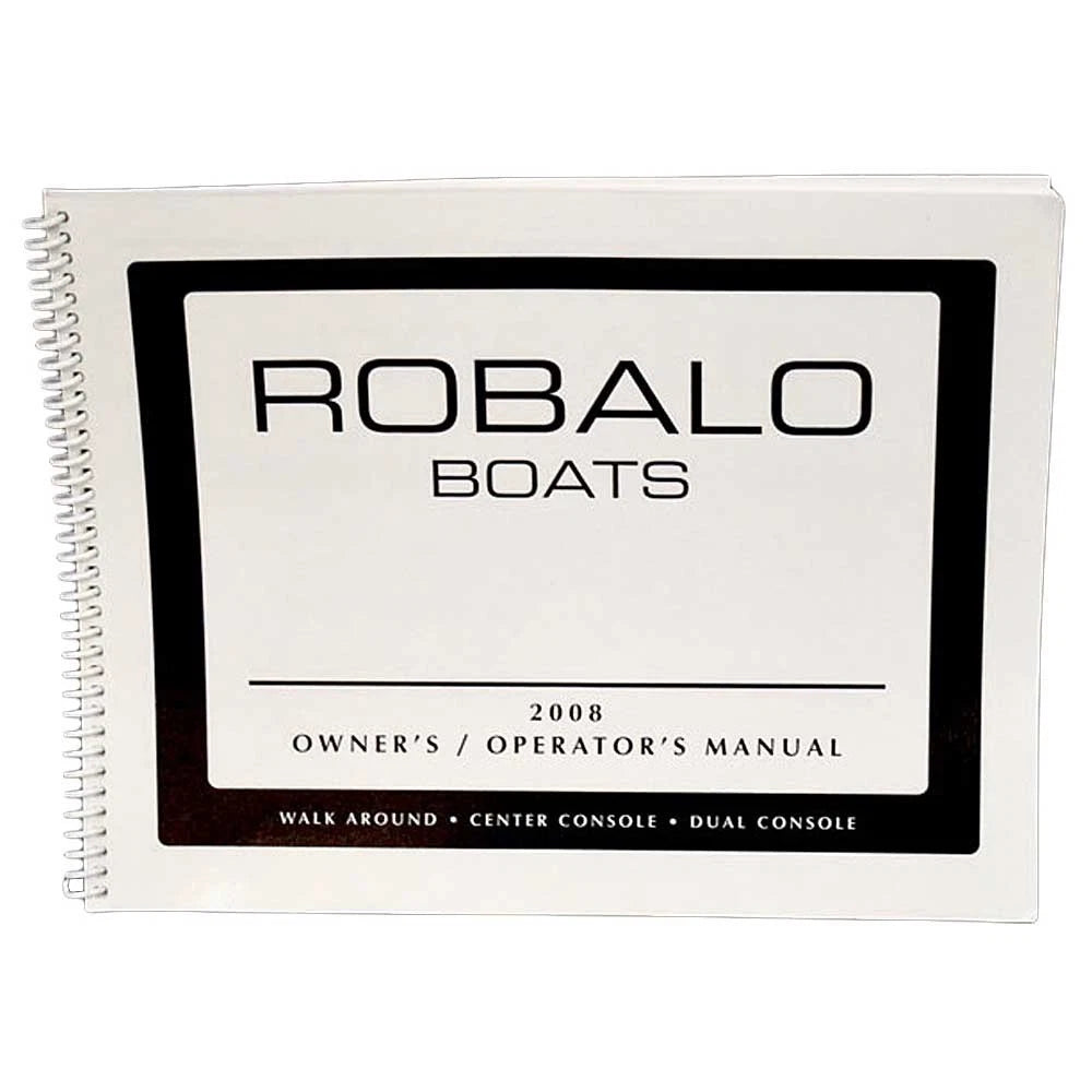 Boat Operator's Manual Booklet - Robalo 2008