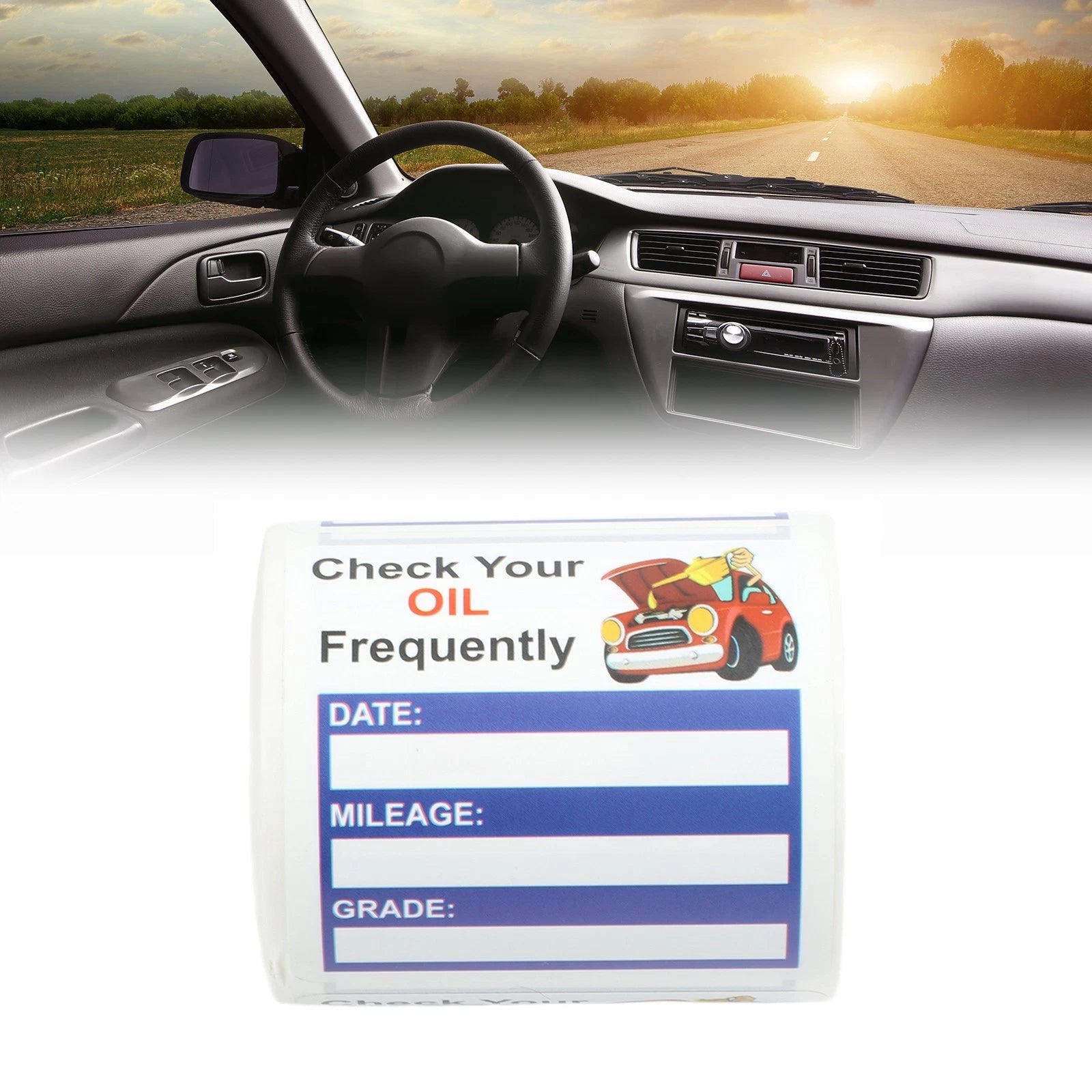 Reminder Label Stickers Car Maintenance Stickers Bright and Clear Design