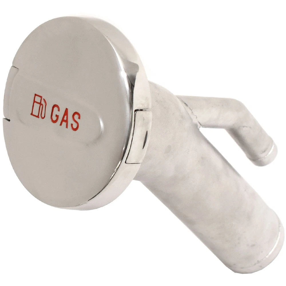 SeaStar Boat Angled Vented Gas Deck Fill BK0160005 - 1 1/2In 15 Deg SS