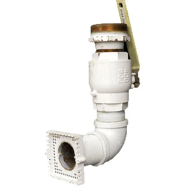 Groco Boat Ball Valve - with Strainer 4 3/8 Inch Bronze White