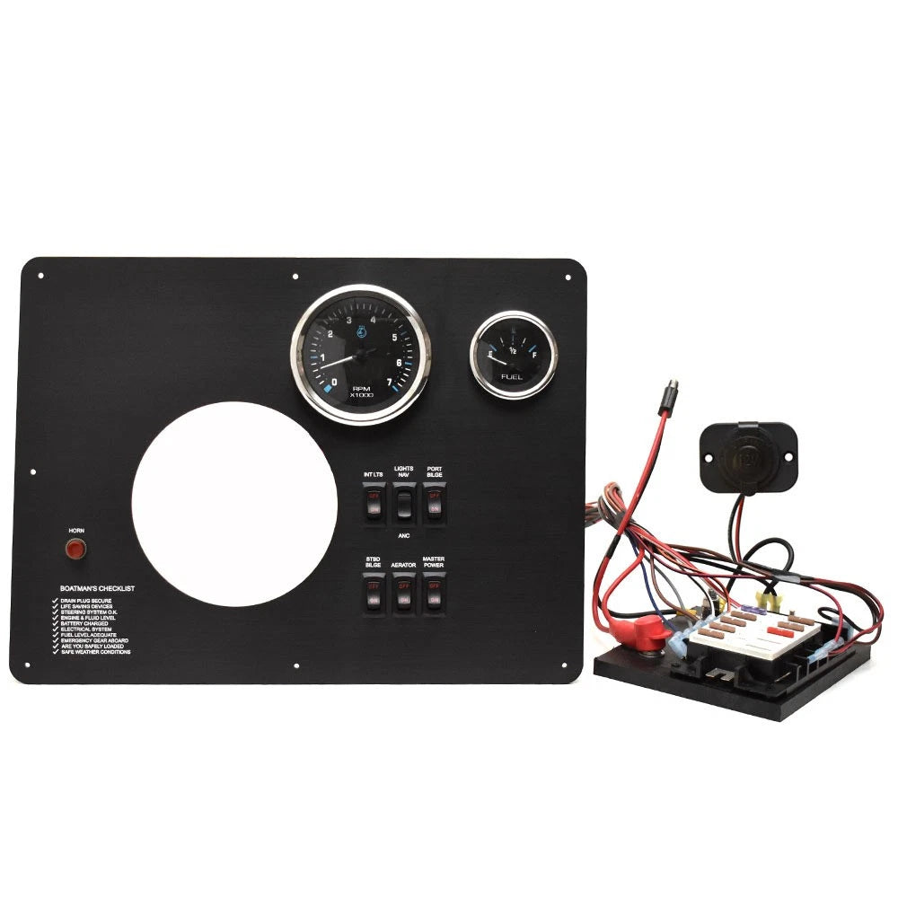 G3 Boat Dash Panel 73527528 - with Gauges Black Plastic