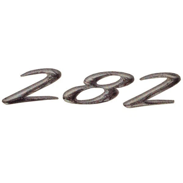 Rinker Boat Decal - 282 White Black 3 1/2 X 1 Inch (pair)