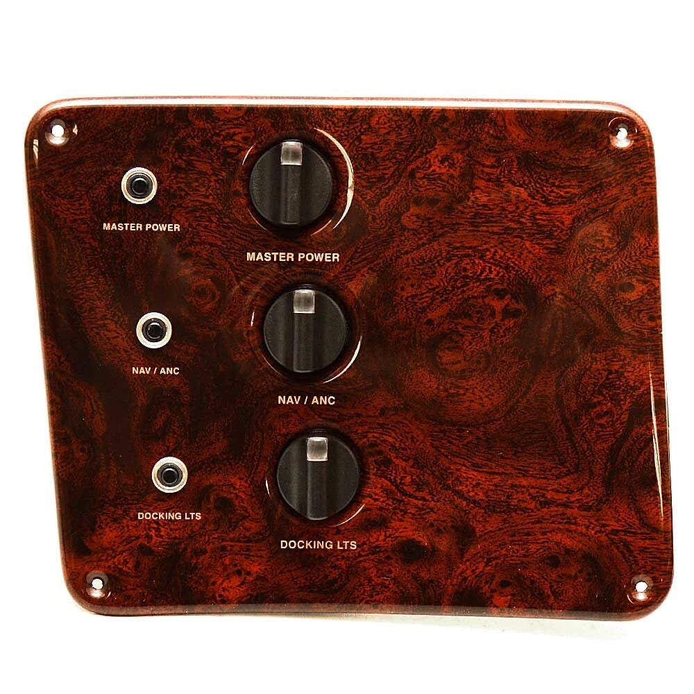 Pontoon Boat Console Breaker Panel - Woodgrain
