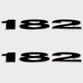 Sea Ray Boat Raised Decal Stickers - 182 Black Silver (pair)