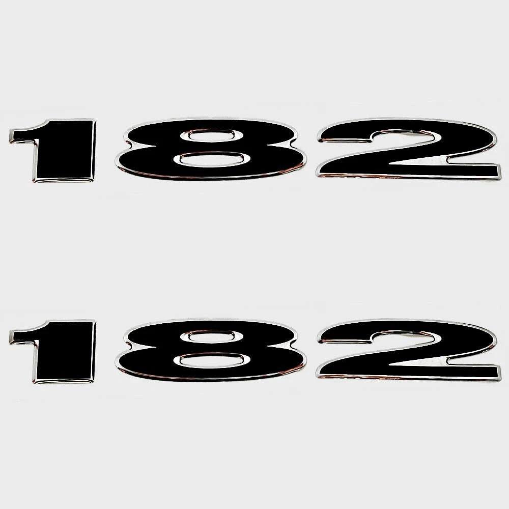 Sea Ray Boat Raised Decal Stickers - 182 Black Silver (pair)