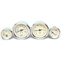 VeeThree Boat Gauge Set - Cream Silver (set of 4)
