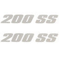 MasterCraft Boat Maristar Decals 750084 - 200 SS Silver Stickers (pair)