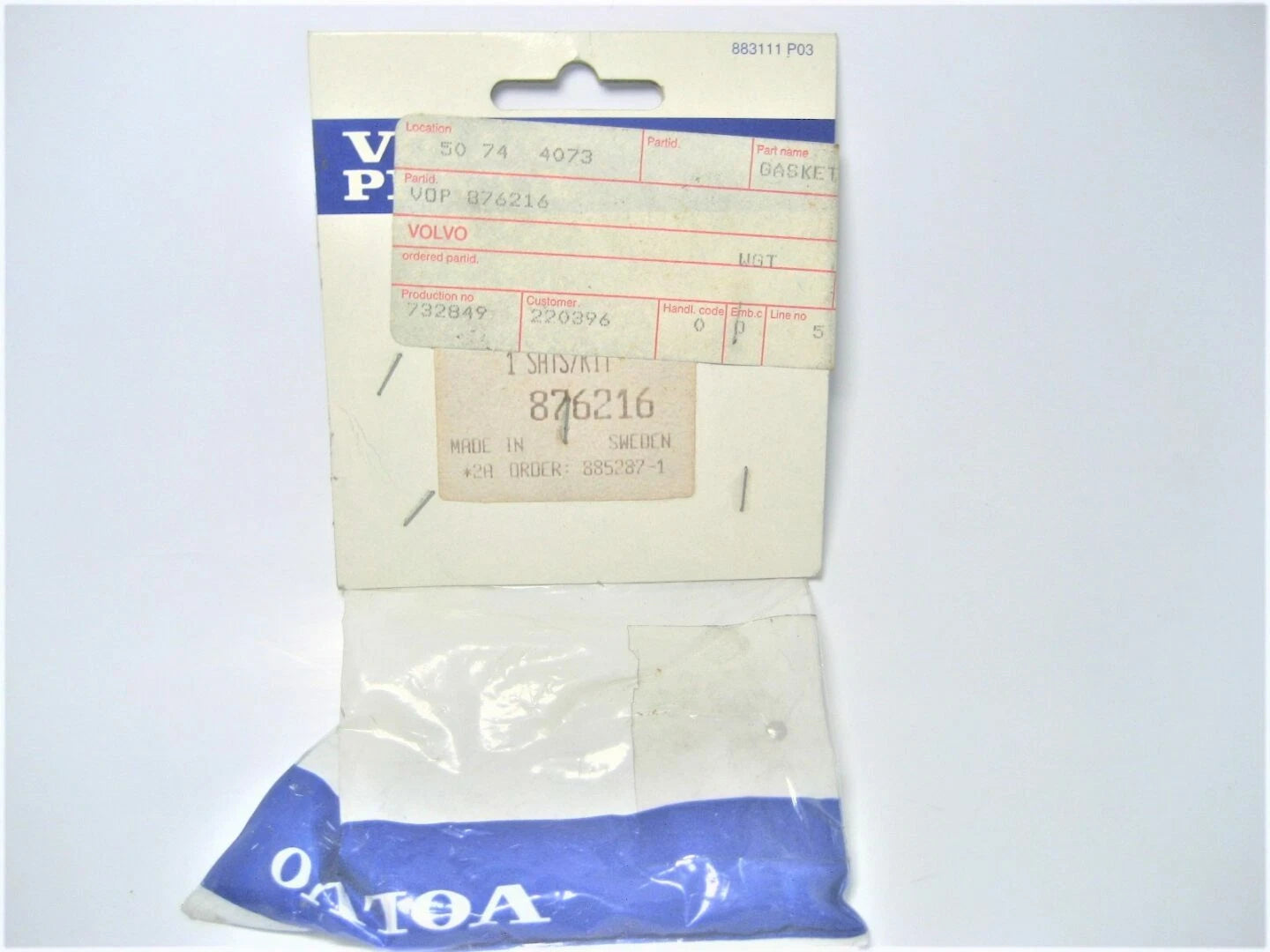 Volvo Penta 876216 MD Series Marine Diesel Engine Motor OEM Gasket Kit FREE SHIP