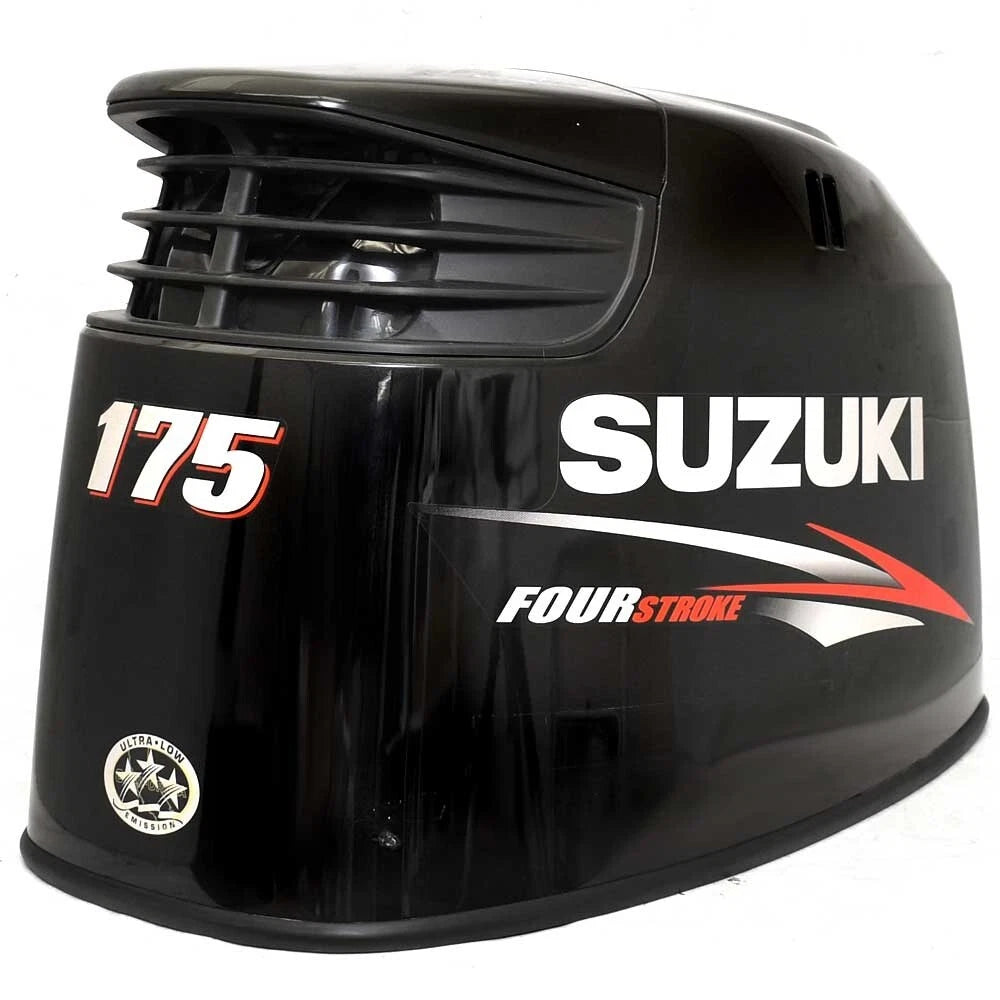 Suzuki Boat Engine Cowling Top 151225-02 - 175 HP Black (scratches)