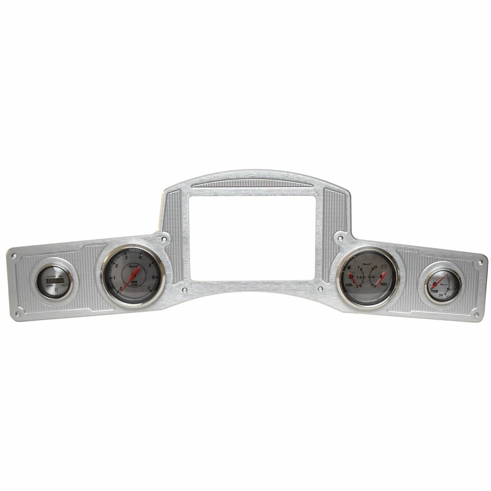 Crest Pontoon Boat Gauge Panel 501099 - Caribbean Mercury Aluminum