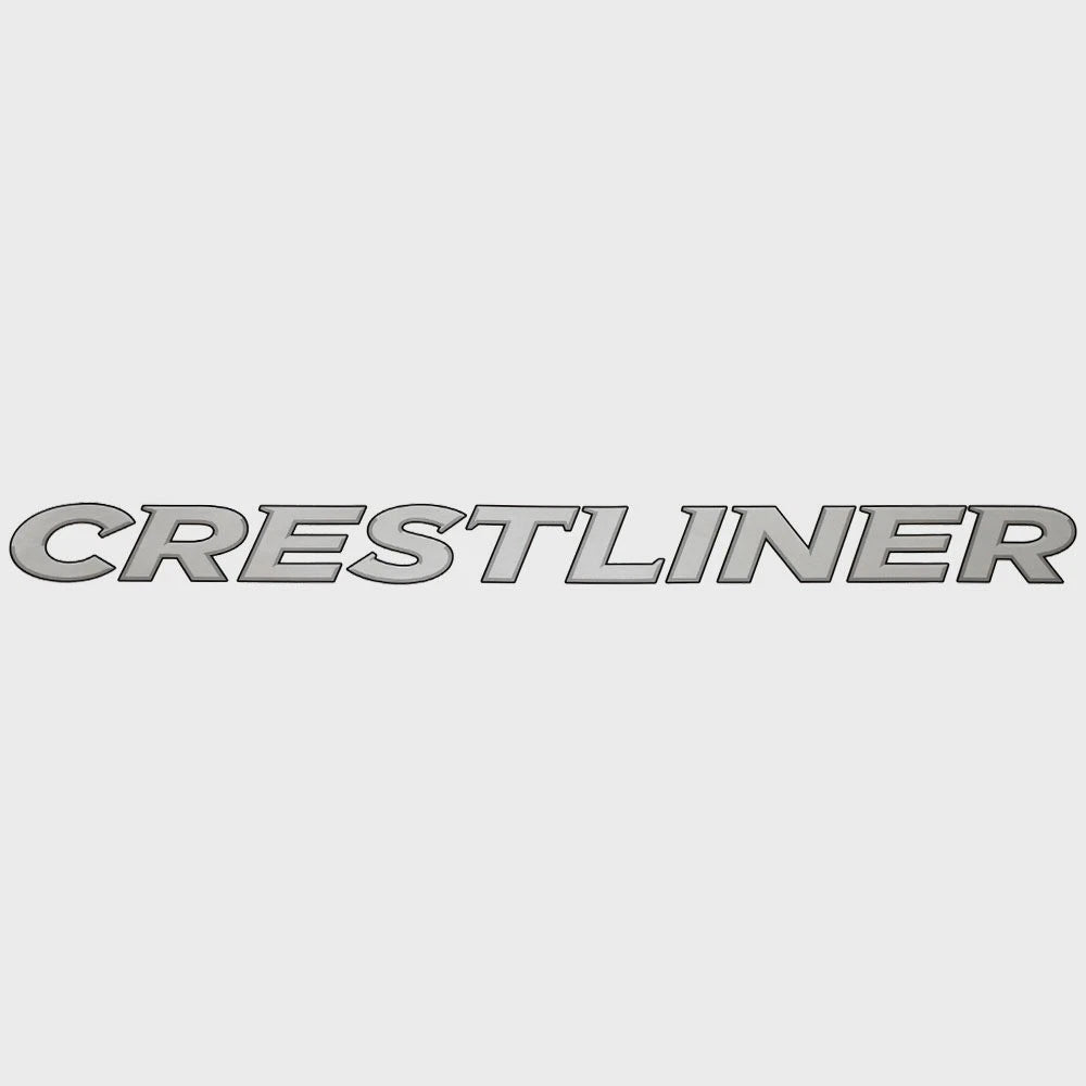 Crestliner Boat Brand Decal 032676-01 - Silver Logo Sticker
