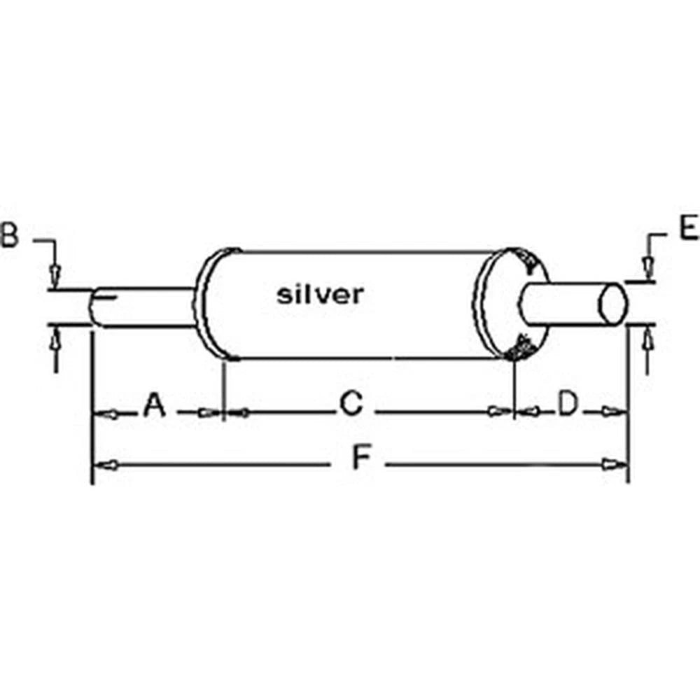 1217-2334 - Muffler Fits Massey Ferguson