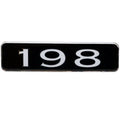 Ranger Boat Decal 7C343 - 198 Mirrored Black Silver Vinyl 5 1/4 Inch