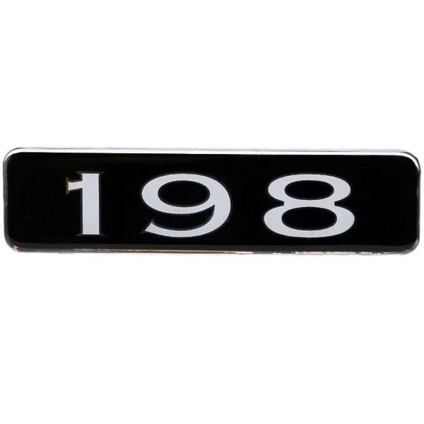 Ranger Boat Decal 7C343 - 198 Mirrored Black Silver Vinyl 5 1/4 Inch