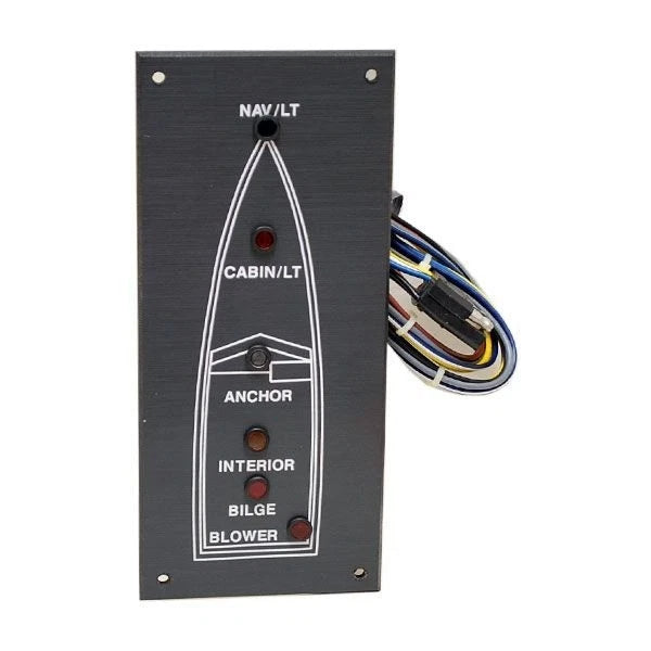 Chaparral Boat Warning Light Panel 090-00182 - Black Plastic